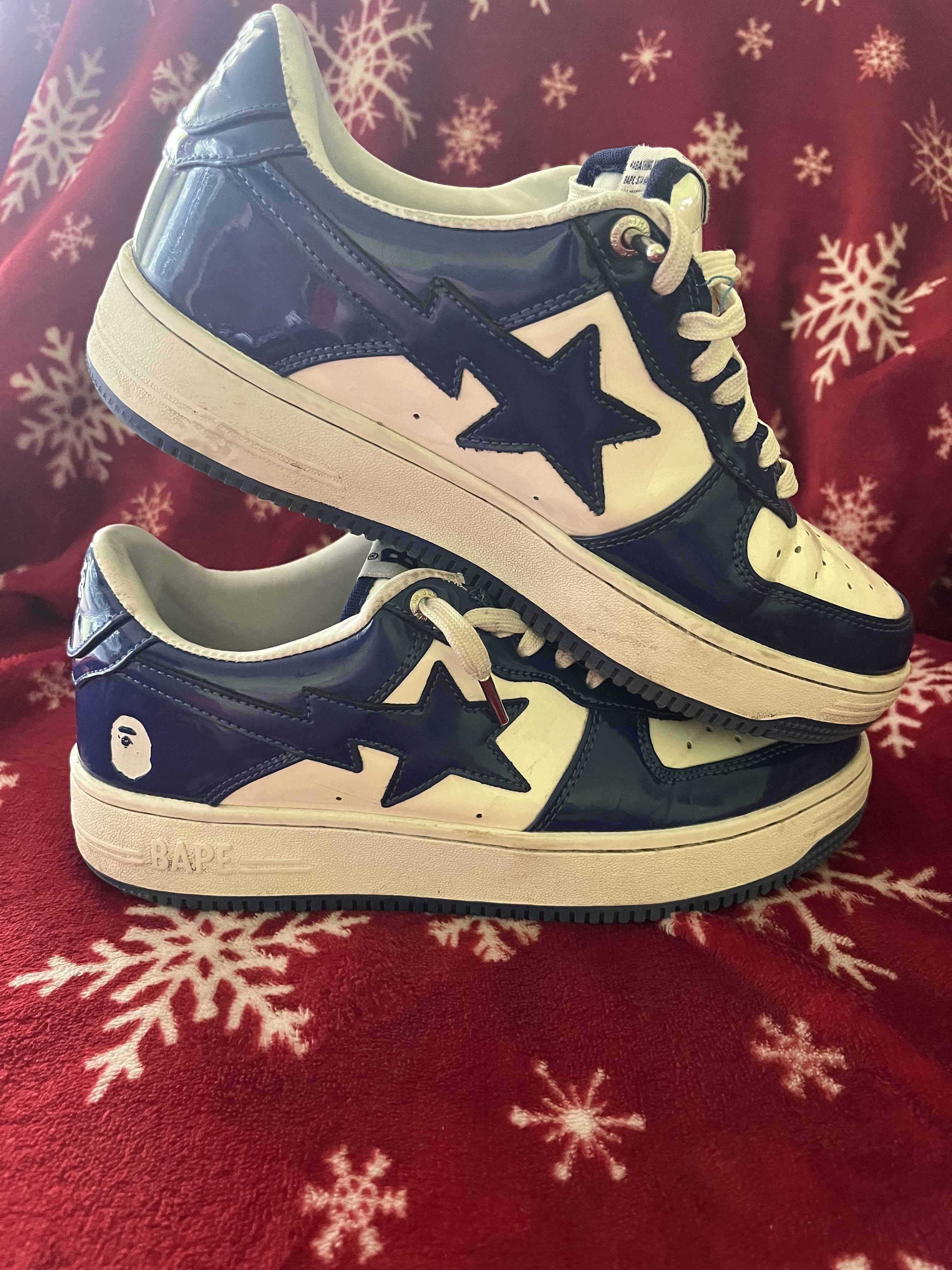 Granatowe buty bape