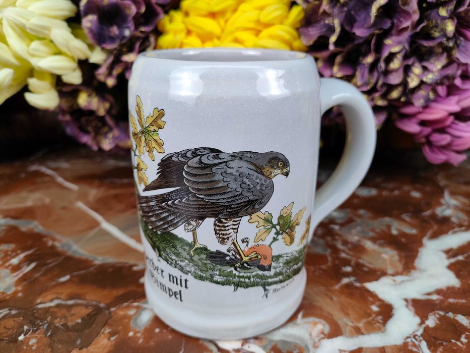 Ceramiczny myśliwski kufel - Krogulec z gilem - 0,38 L - Reimann