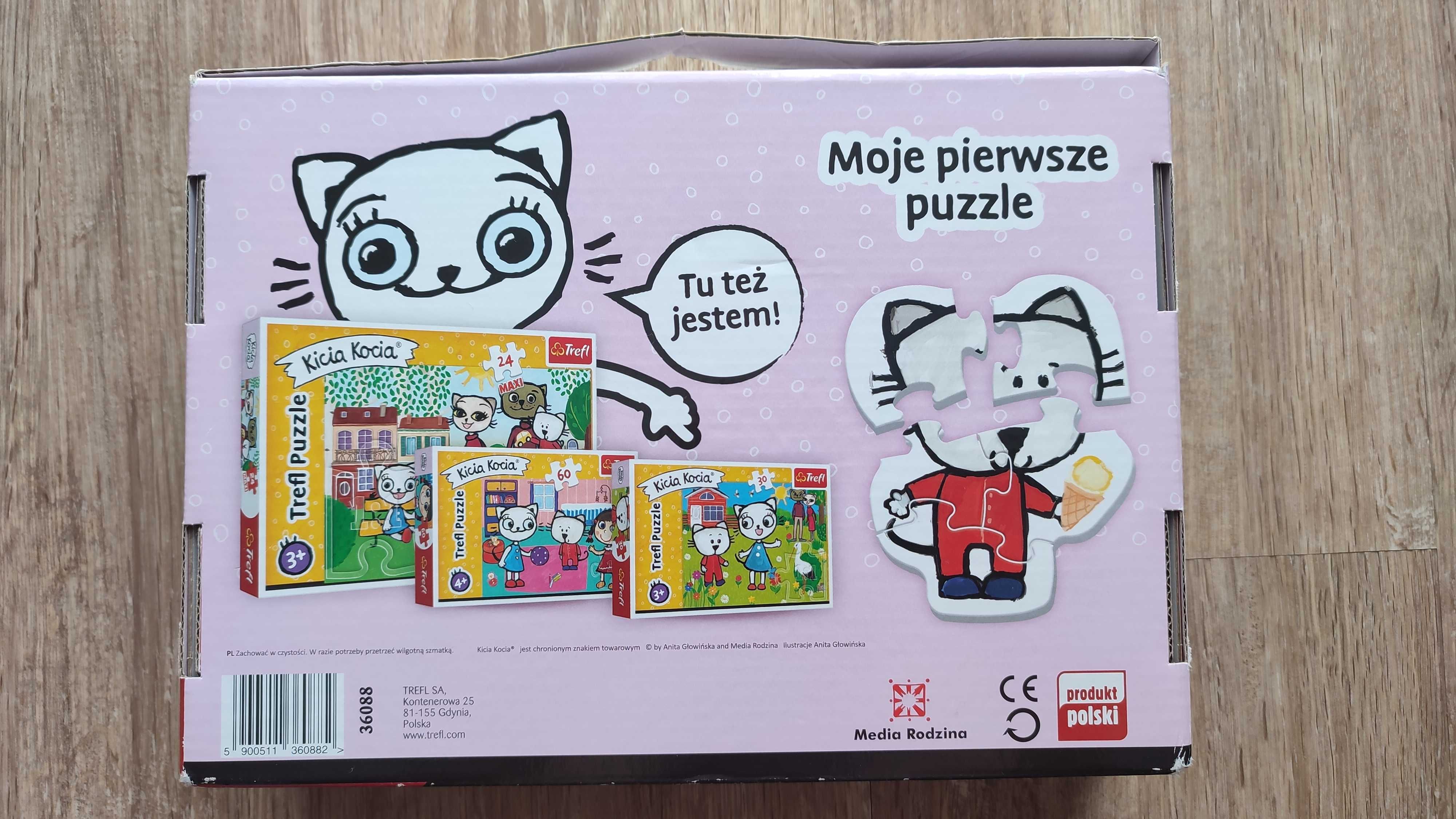 Trefl Wesoła Kicia Kocia Puzzle 3, 4, 5, 6 elementów