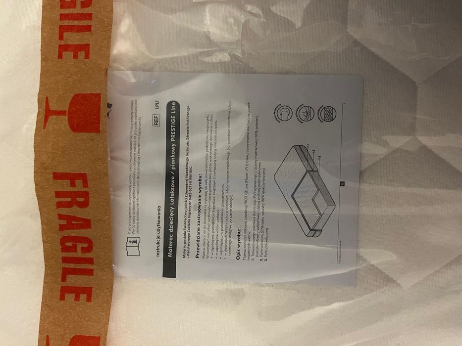 Nowy Materac dzieciecy lateksowo-piankowy prestige line Woodies 140x70