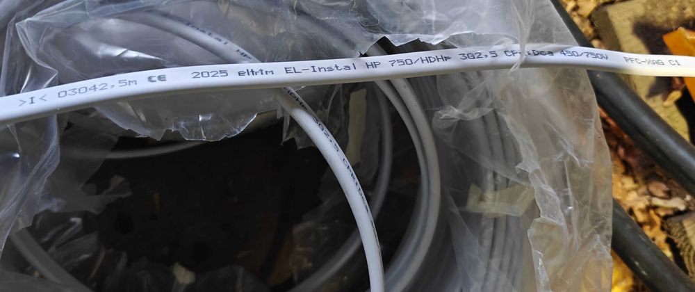 Sprzedam kabel EL Instal HP HDHp 3x2,5mm2 450/750V YDYp Dca Eltrim 66m