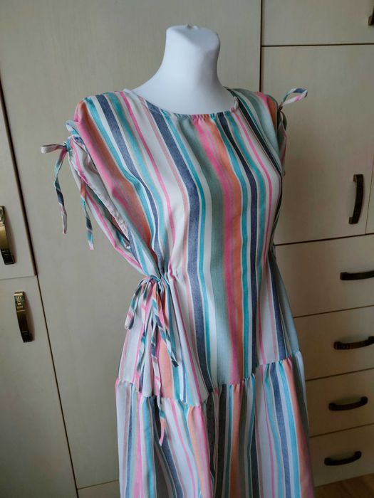 Shein NOWA sukienka oversize 44/46 2XL/3XL bawełna wiskoza paski