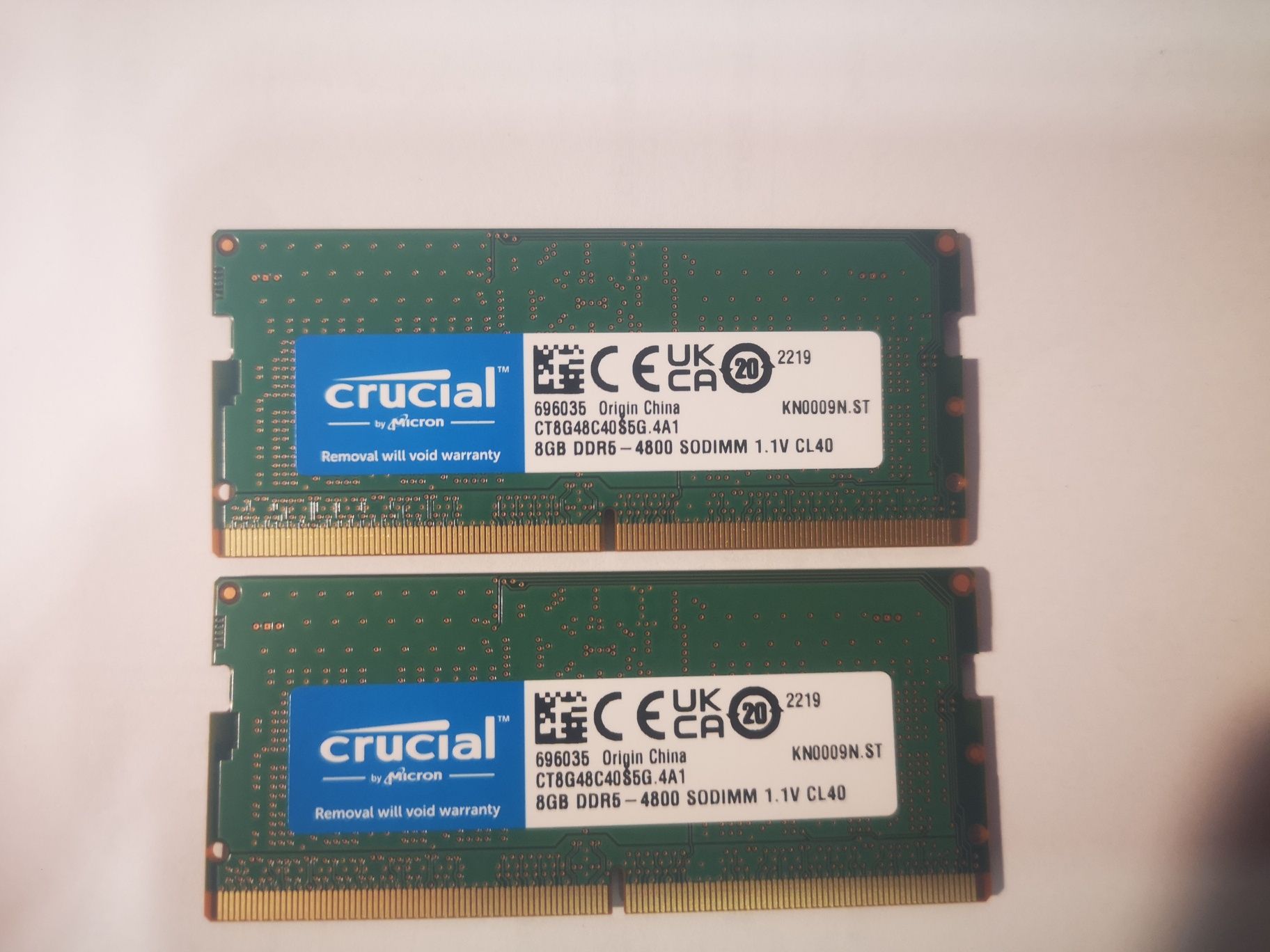 RAM Crucial 16GB DDR5 4800mhz SODimm - NOVAS