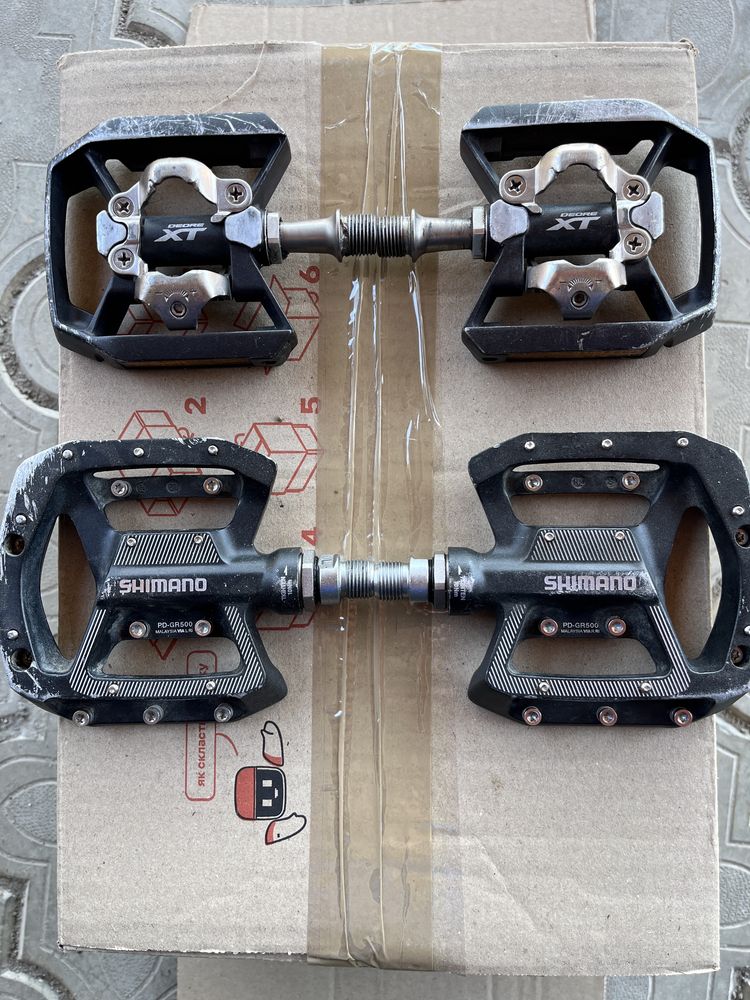 Педалі Shimano PD-ME700, Deore PD-M520, PD-GR500, Deore XT PD-T8000