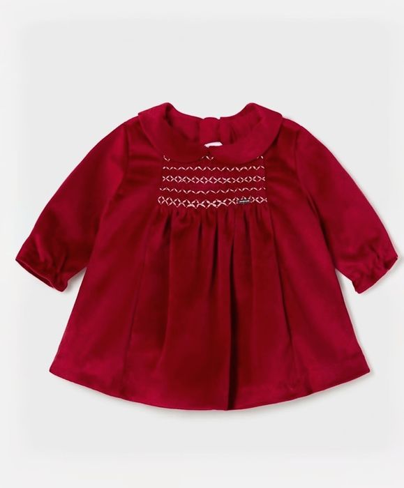 Vestido aveludado brilhos Mayoral 12M vermelho