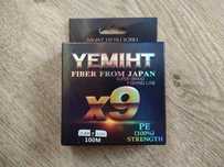 Плетена волосінь YEMIHT X9 100м 0.147мм 9кг шнур леска рибальська
