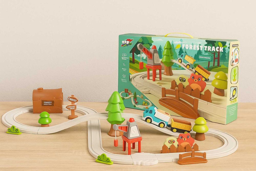 Іграшкова залізна дорога дітей (залізниця потяг поїзд дитячий паровоз)