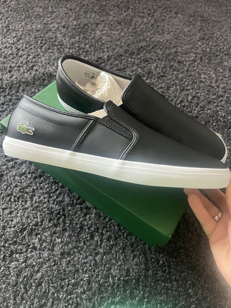 Мокасіни туфлі сліпони чоловічі Lacoste 47 р шкіра