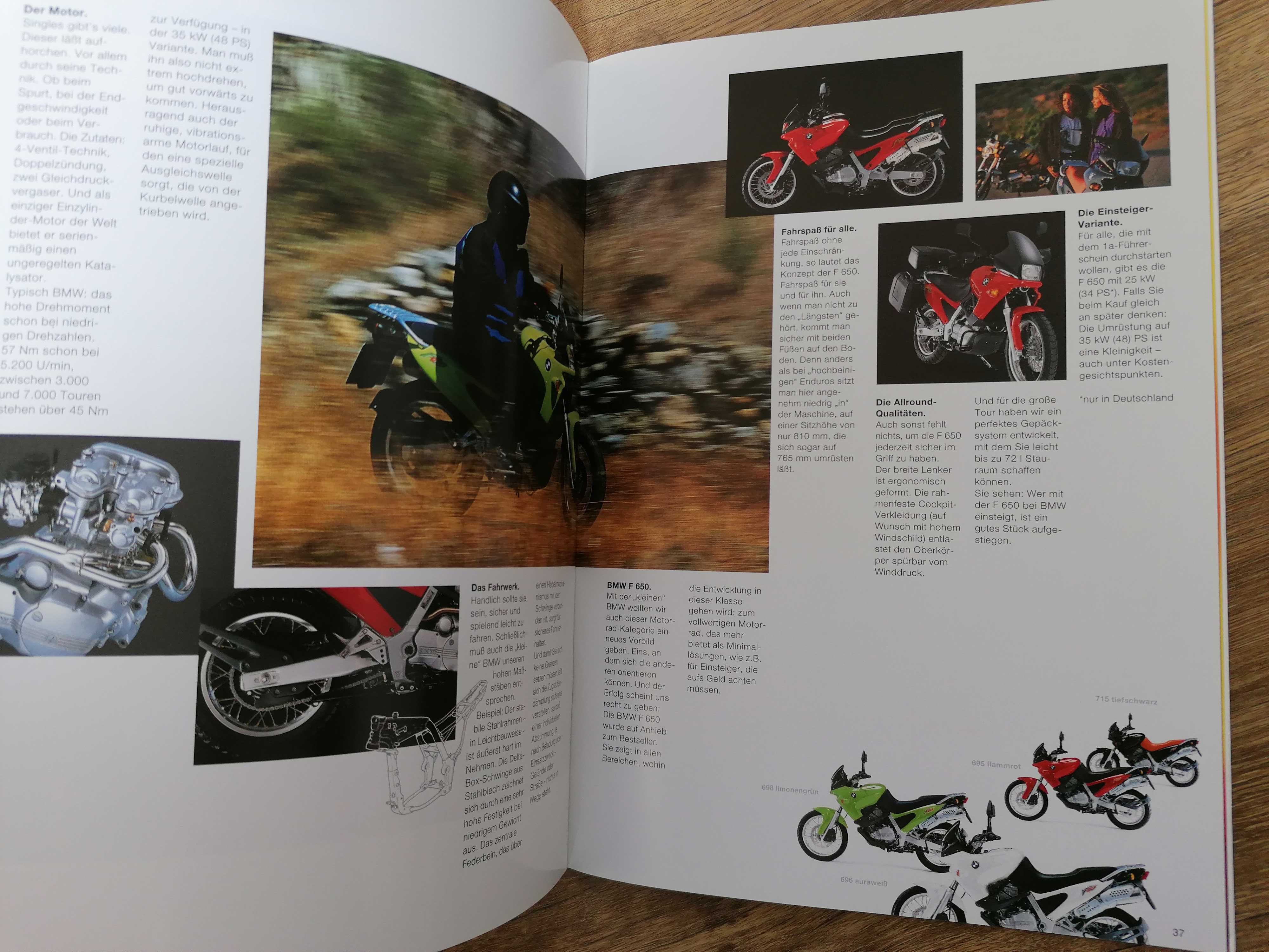 Prospekt BMW motocykle program 1996r.