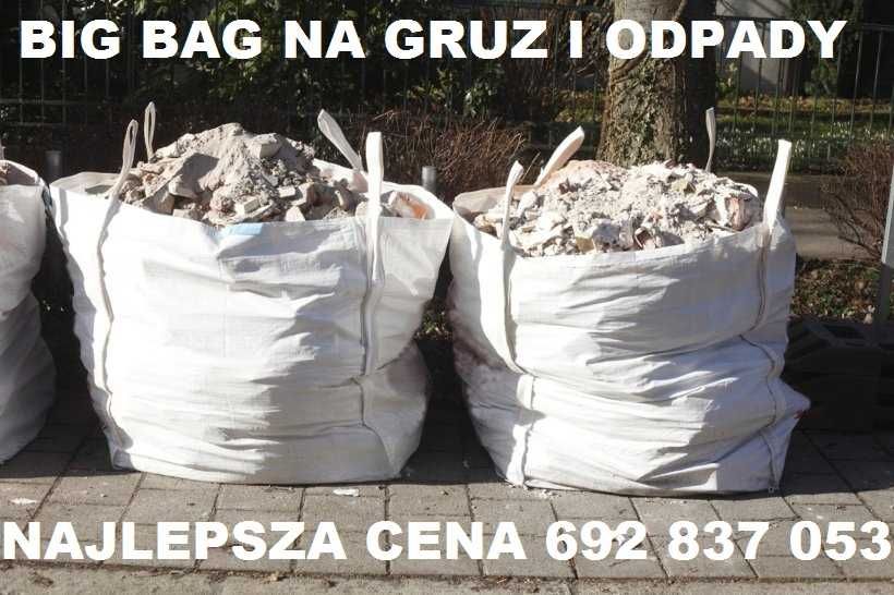 Duże Worki BIG BAG 1,5m3 na Gruz i Odpady Wywóz Gruzu Śmieci Odpadów