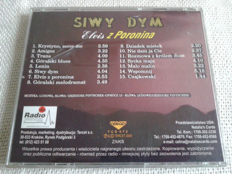 Siwy Dym - Elvis z Poronina CD