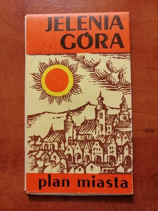 Plan miasta Jelenia Góra. Stara mapa z 1977 r.