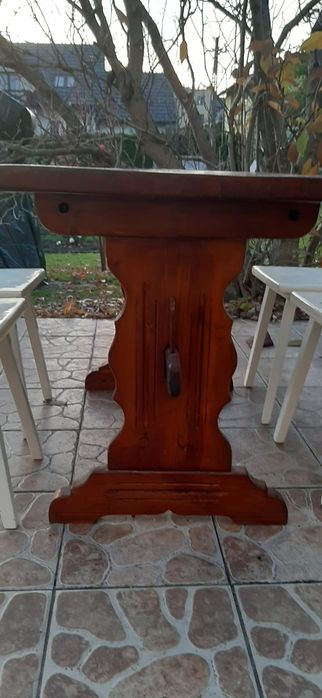 Zestaw stół + krzesła drewno