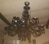 Candelabro preto de 15 lâmpadas
