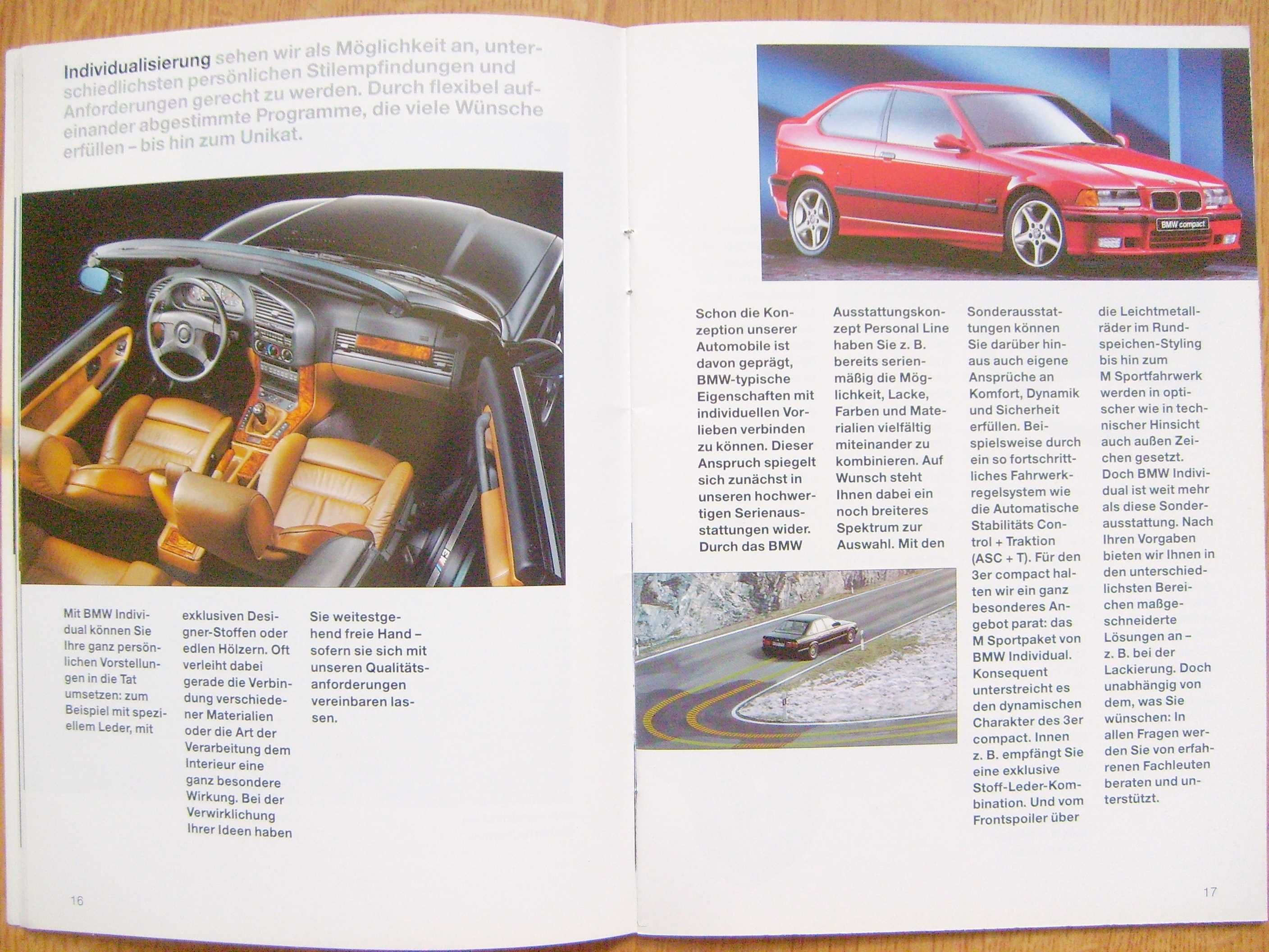BMW PROGRAMM 1995 *48 str. prospekt / 3 E36, 5 E34, 7 E38, 8 E31