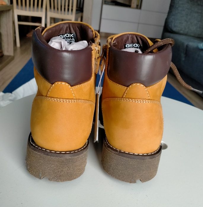 Skórzane buty Trapery Geox J Axel dla dzieci rozmiar 37