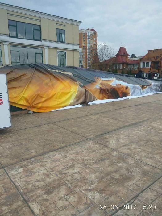 Сдам в аренду или на прокат пвх бризент с нитью внутри,,брезент б.у