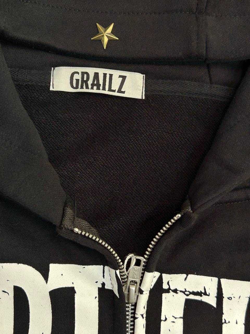 Project GRAILZ G/R gr cetified freak кофта худи черная зипка худі зіп.