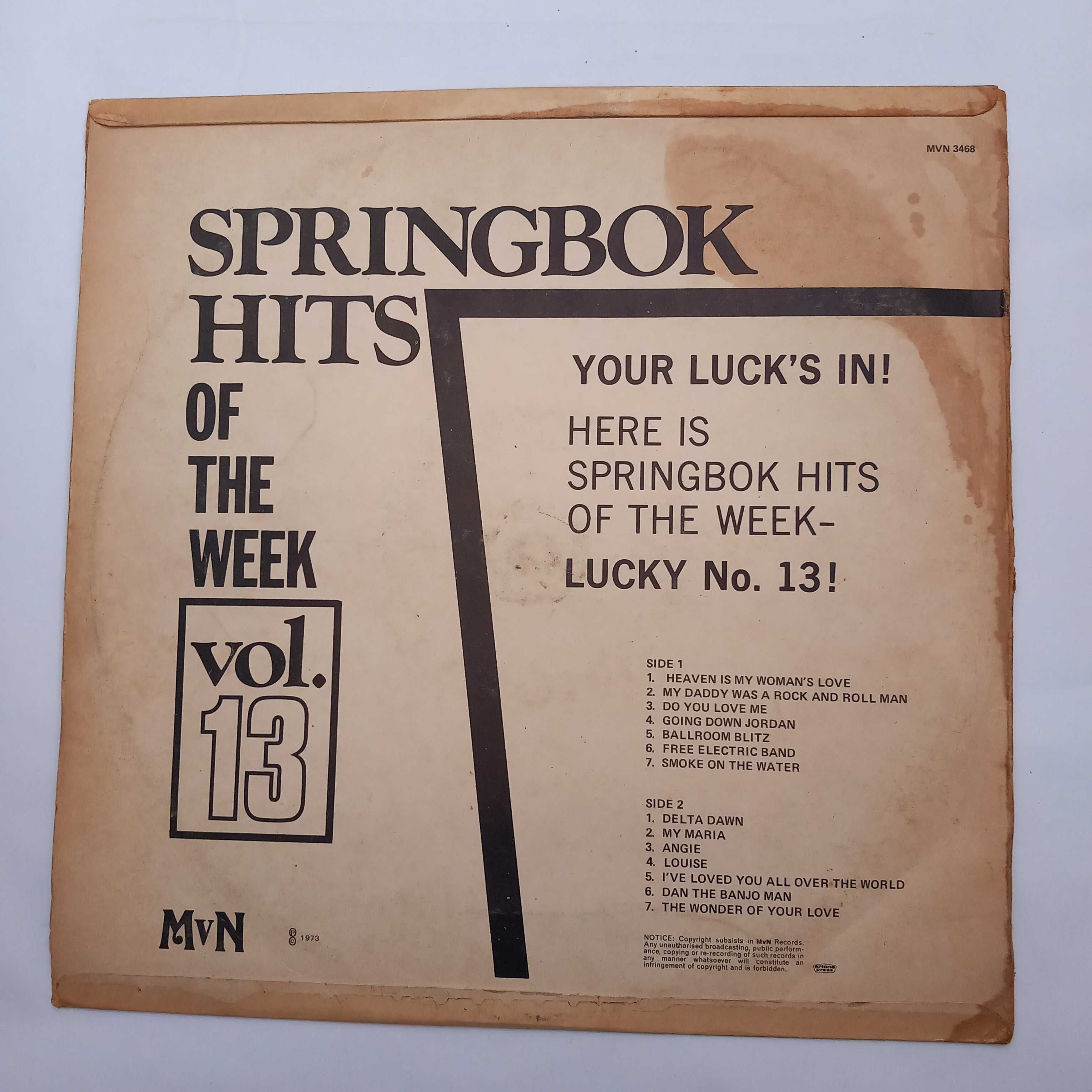 Springbok Hits of the Week 13