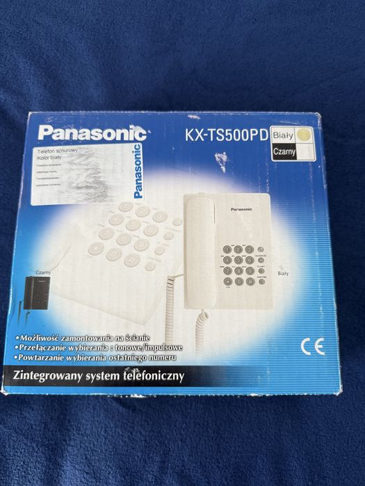Telefon stacjonarny panasonic kx-ts500pd biały nowy