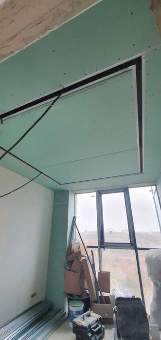 Гіпсокартонні роботы. Монтаж гіпсокартона. МАЛЯРКА.