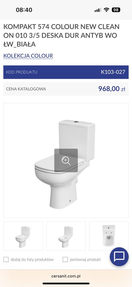 WC kompakt cersanit 574