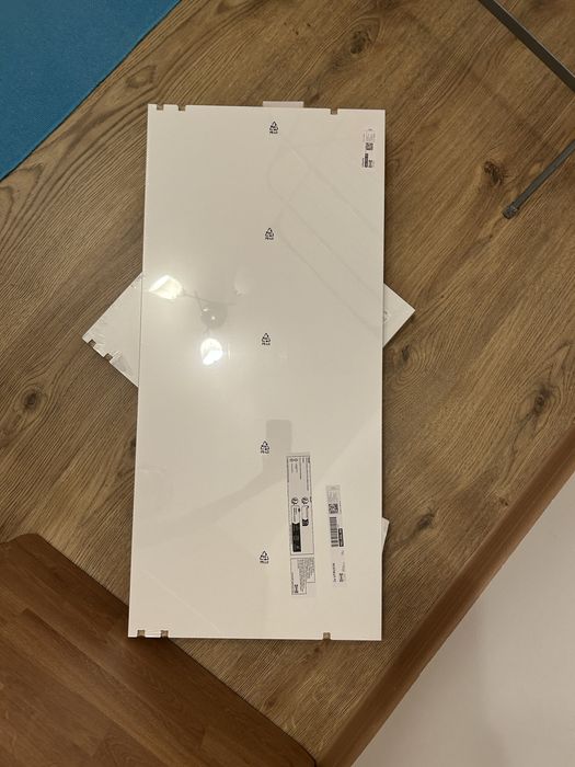 Ikea UTRUSTA białe półki 80x37 cm METOD NOWE