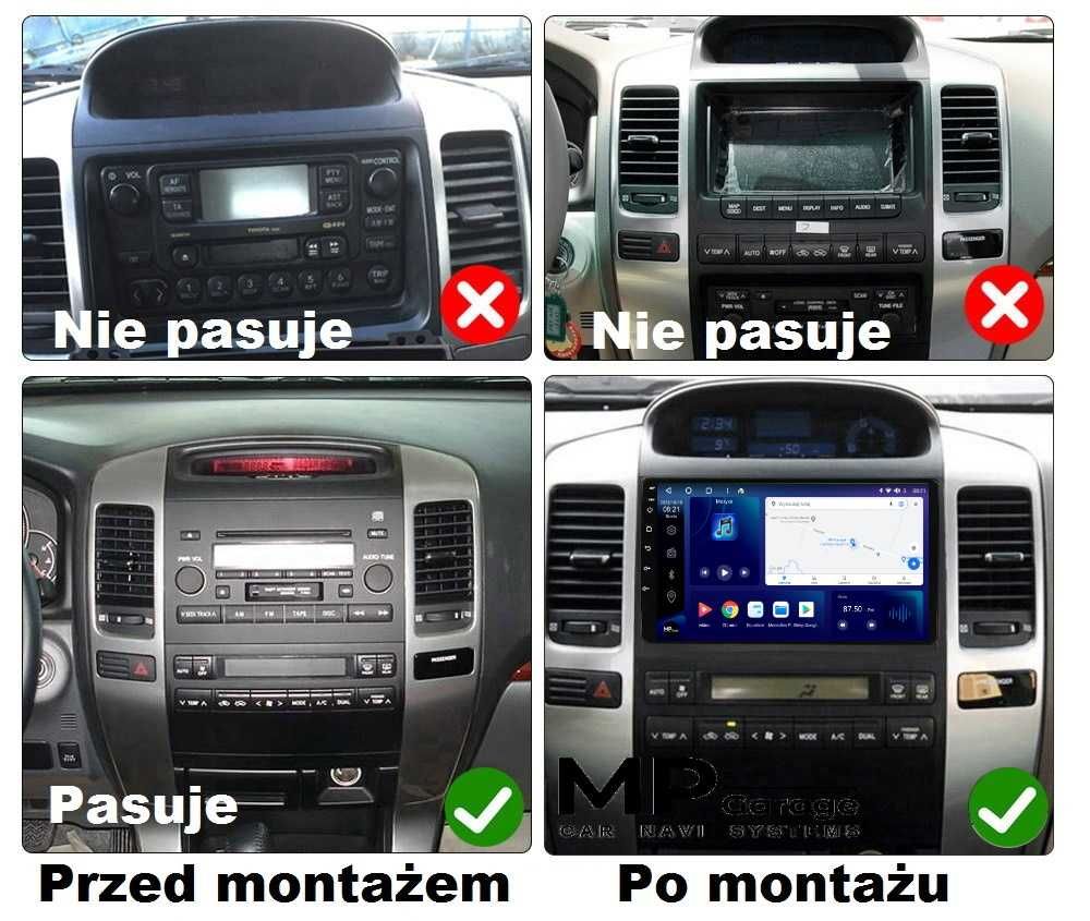 Nawigacja Android Toyota Land Cruiser_Lexus GX470 Qled CarPlay Montaż