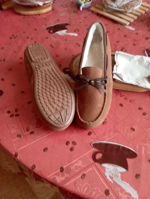 Туфли на меху. Замша.