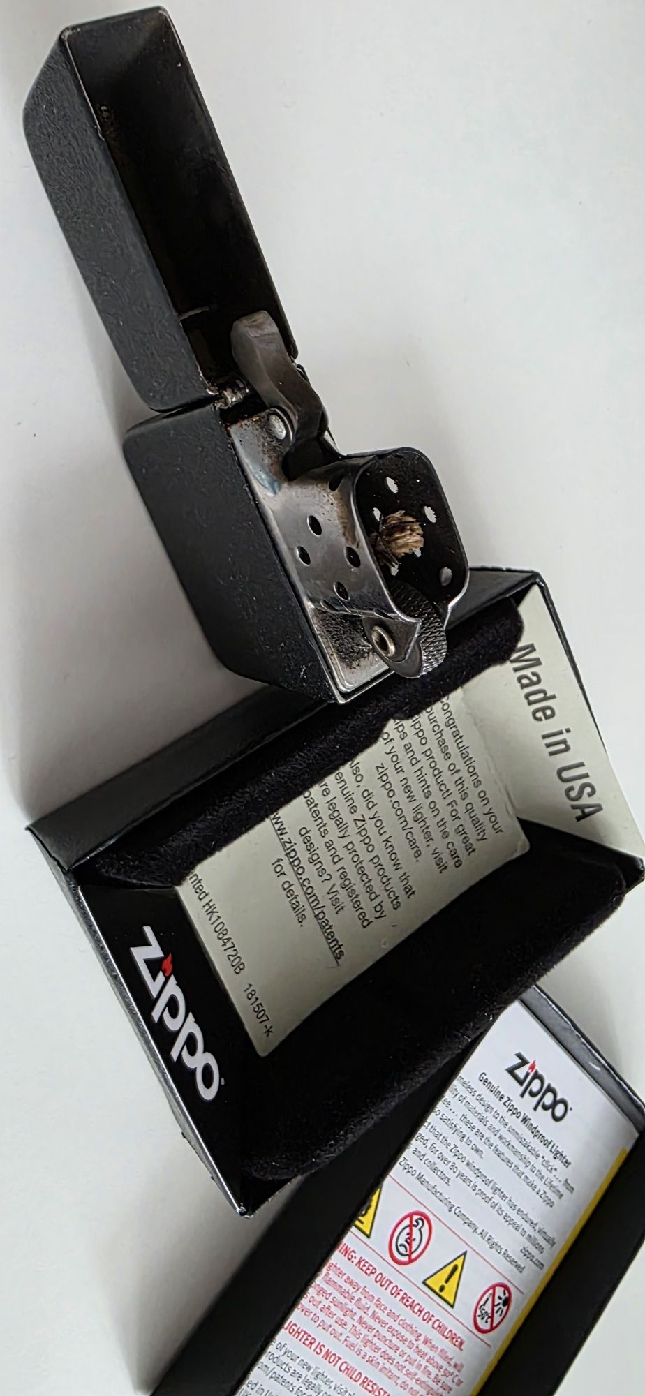 Запальничка Zippo Black Crackle 1941 Vintage Replica