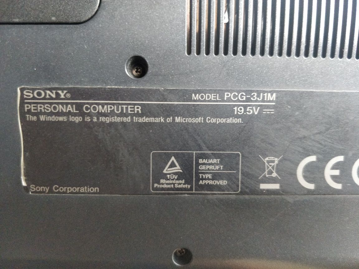 Sony Vaio PCG-3J1M para peças