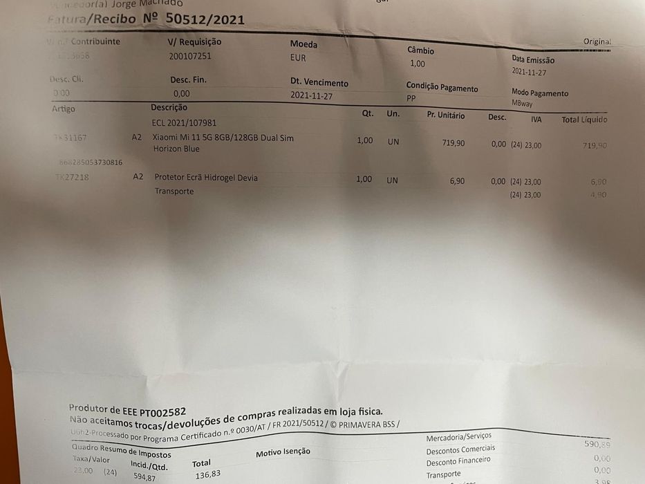 Xiaomi Mi 11 5G imaculado