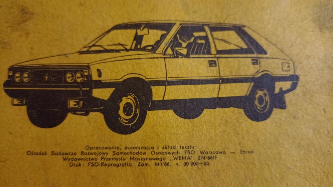 FSO Polonez - Instrukcja obsługi 1,3/1,5