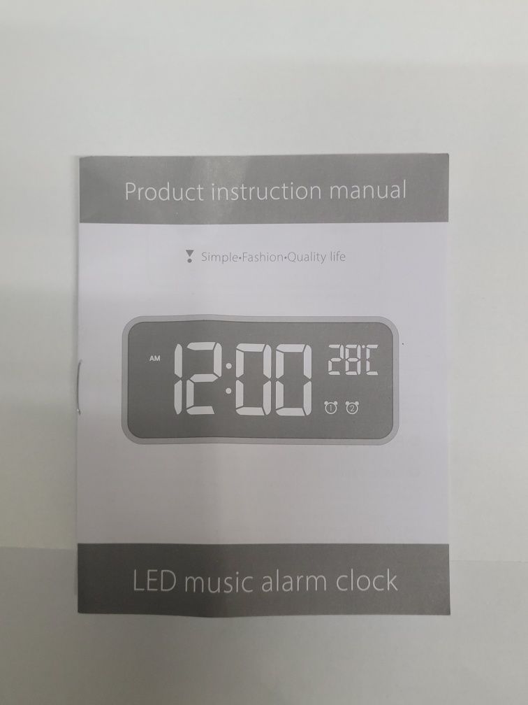Led music alarm clock zegarek ledowy wskaźnik temp. budzik