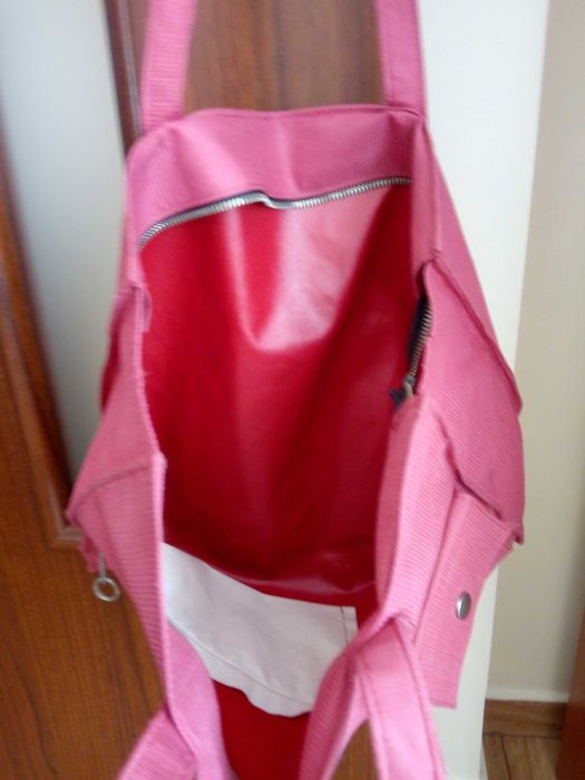 Torba bordowa ,,zakupowa,, na ramię i do ręki