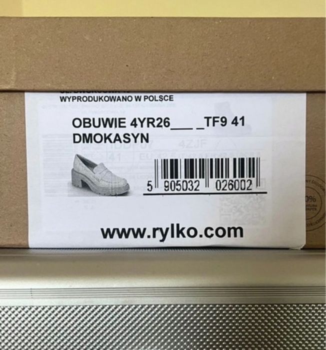 Retro Mokasyny / Czółenka na platformie + słupek - Ryłko r. 41/4