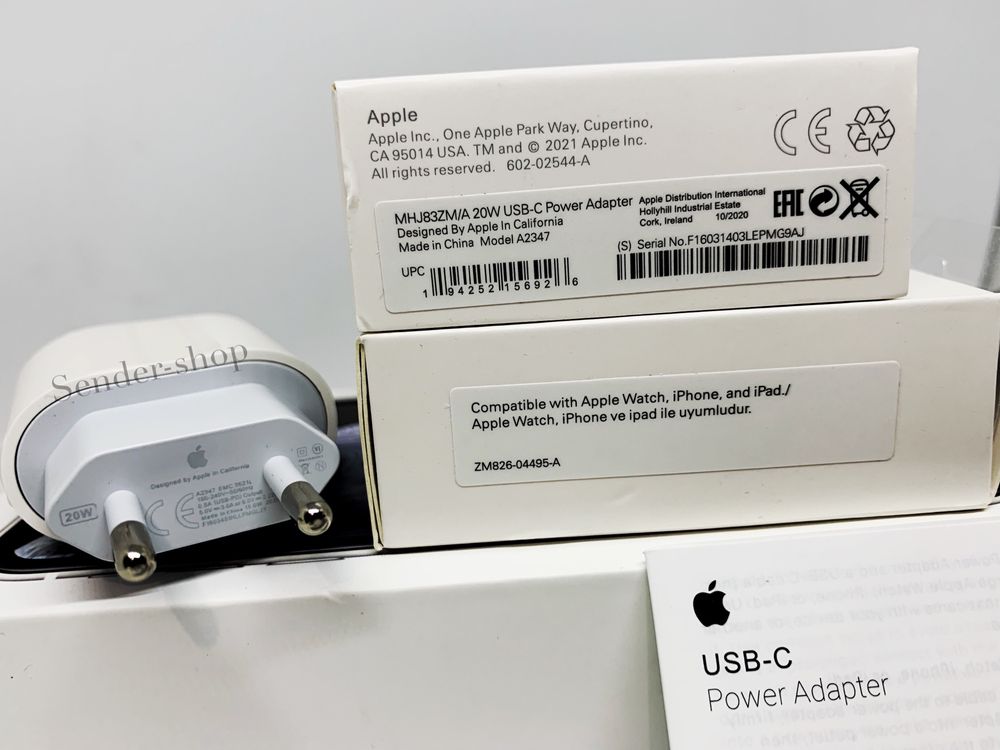 Блок IPhone Apple 20W type-c lightning зарядка ОПТ / розница