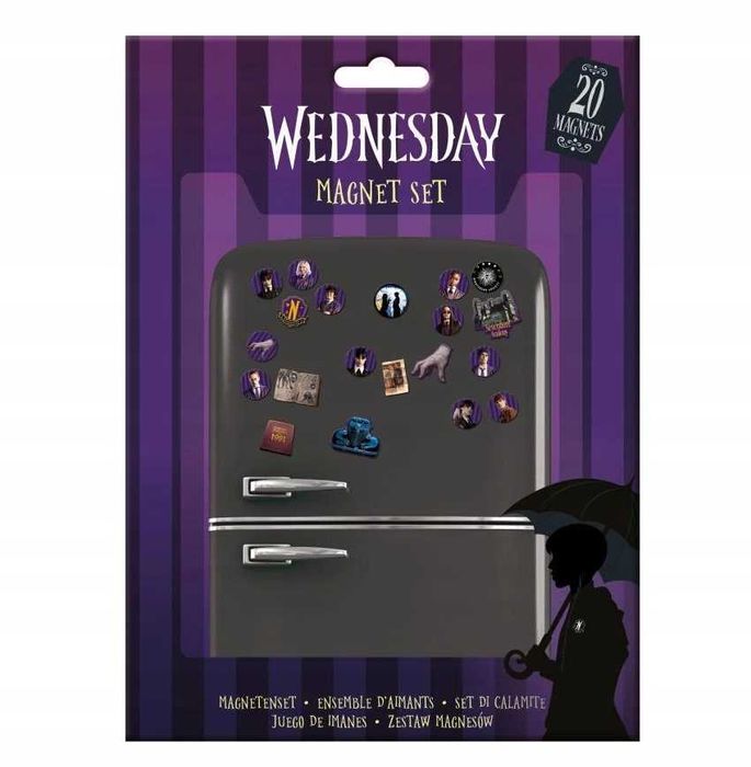 WEDNESDAY ADAMS Zestaw Magnesów Na Lodówkę / 20 Szt Nowy Poznań