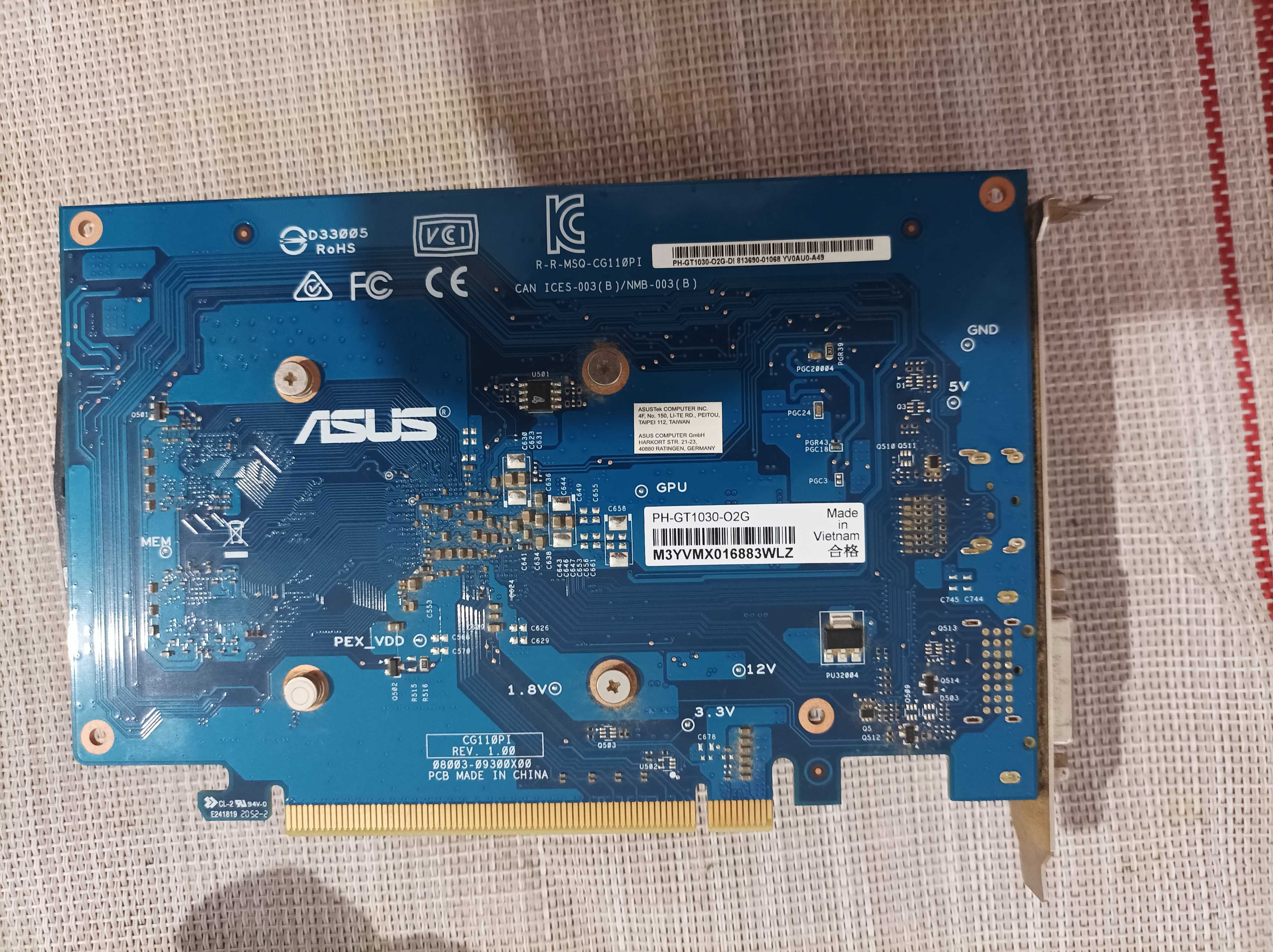 ASUS GeForce GT 1030 Placa Gráfica