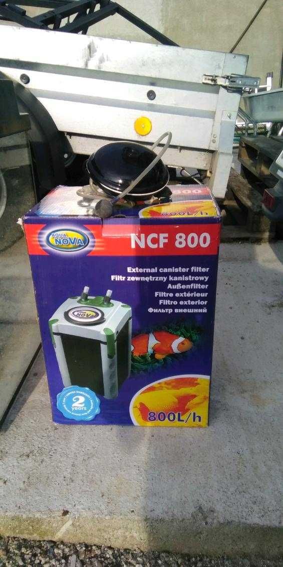 AKWARIUM 200L 100x50x40 8mm z pokrywą i filtrem zewnętrznym