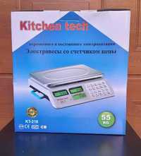 Весы торговые KitchenTech  Kt - 218  до 50 кг  c метал кнопками.