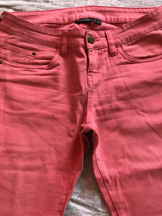 Spodnie jeansy różowe Esmara r.38