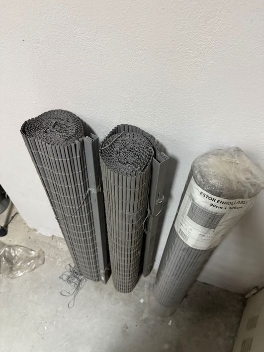 Estore PVC cinza 90x300cm