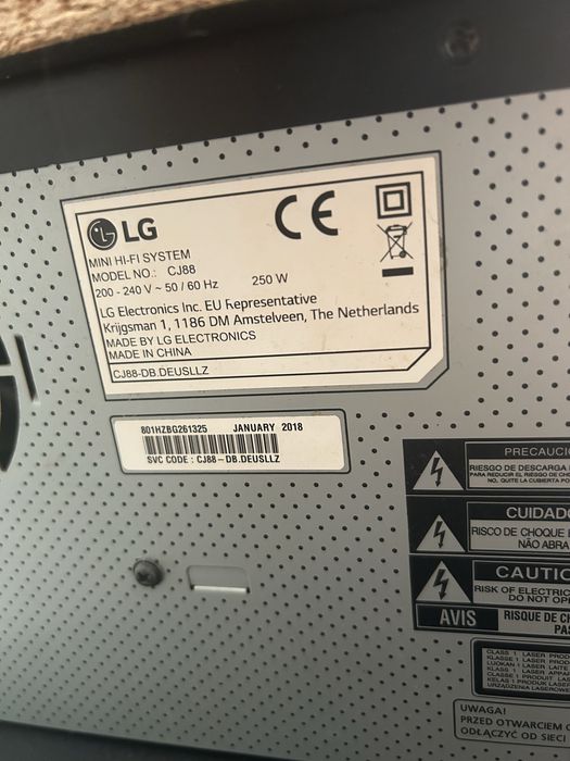Vendo colunas/aparelho de som LG