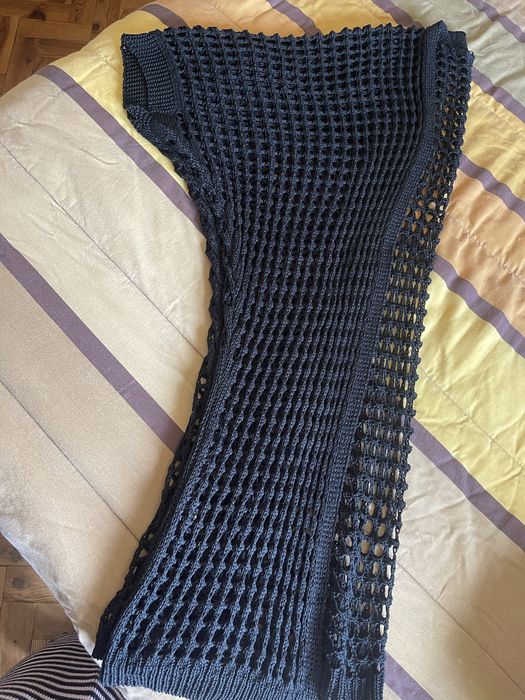 Saida de praia preta croche