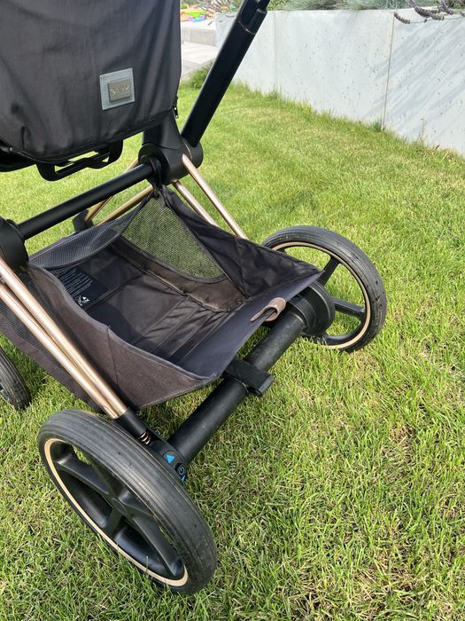 Cybex e priam platinum rose gold, wozek elektryczny, gondola+spacerowk