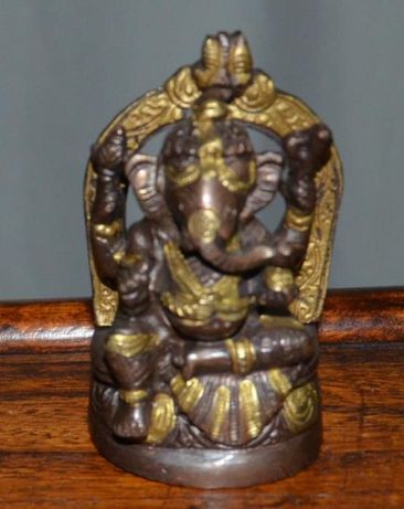 Estatueta Ganesh – Objecto Artesanal em Liga Metálica