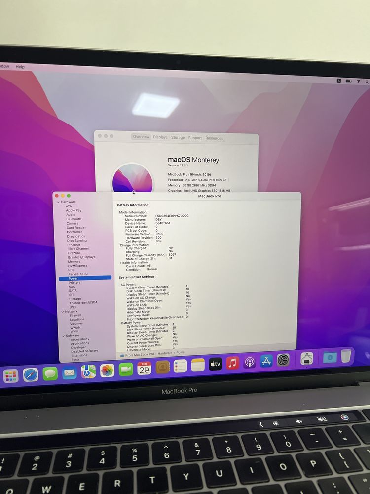 MacBook Pro 15 2018 i9 32Gb 500ssd