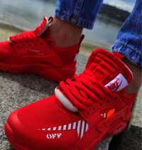 Жіночі кросівки Nike Air Huarache & Off White червоні