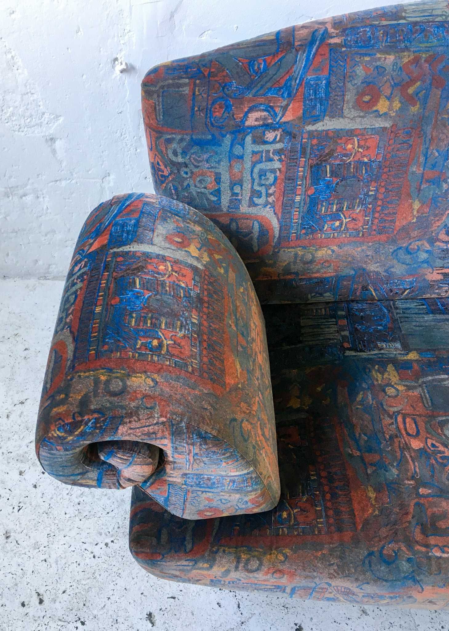 Ligne Roset sofa Helix welur lata 80 90 vintage design